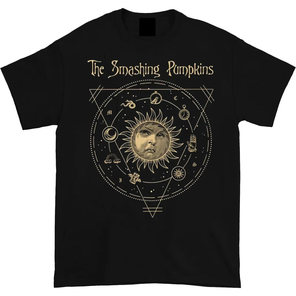 Новая Черная футболка Smashing Pumpkins Sun с длинным или коротким рукавом