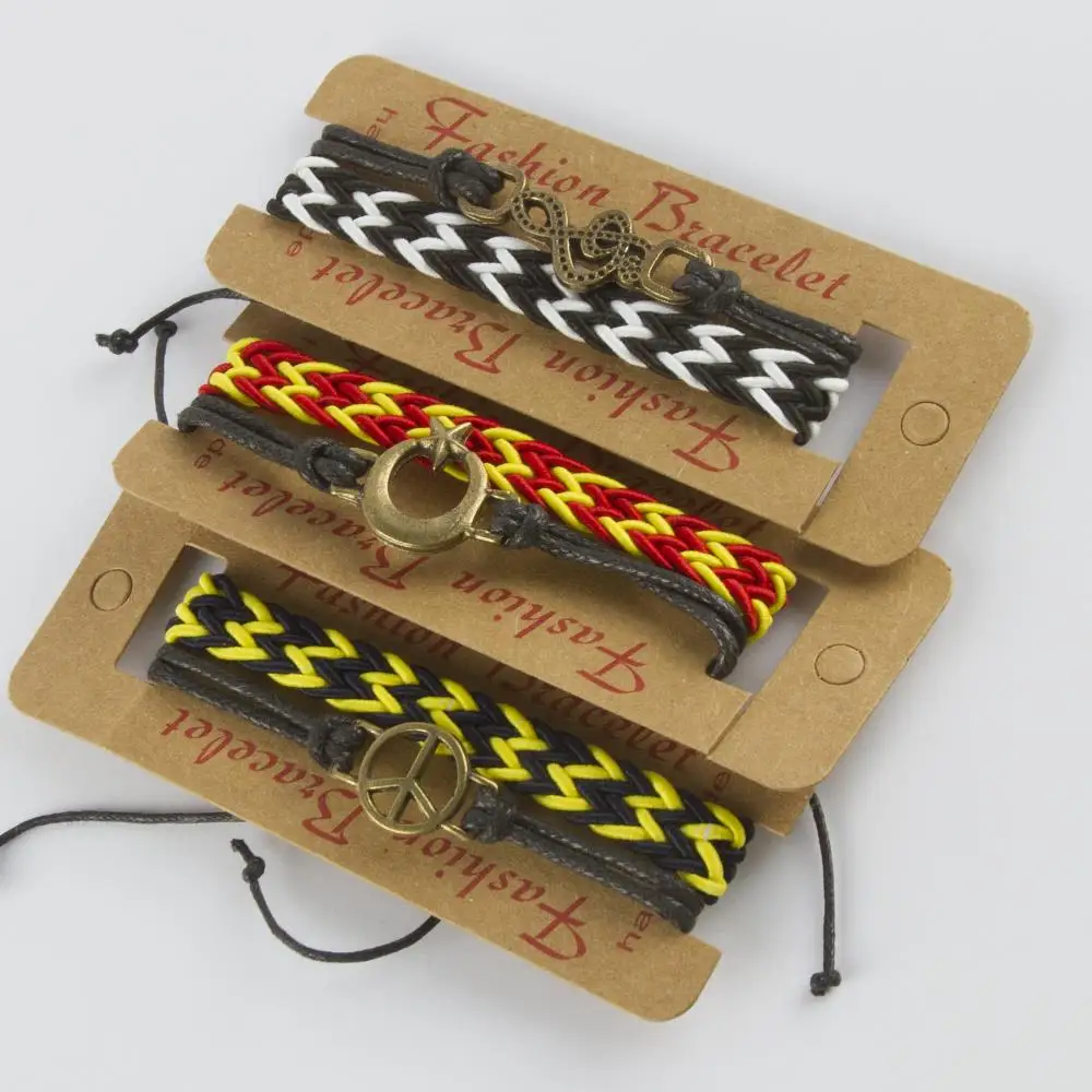 

Braided Leather Bileklk with bracket