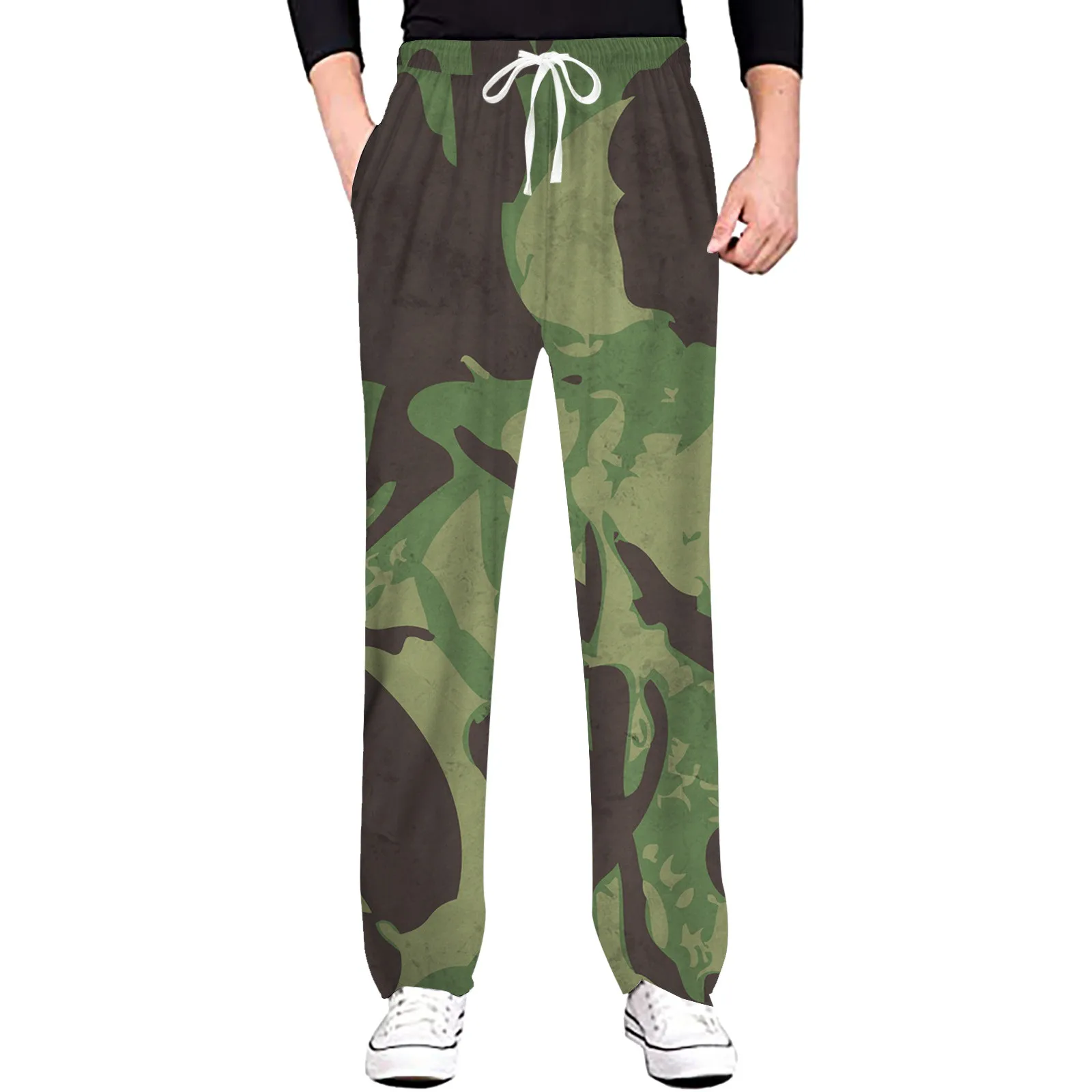 

2023 Spring Autumn New Men's Straight Fit Camouflage Printed Pants Fashion Casual Classic Elasticity Trousers Male Brand Pants