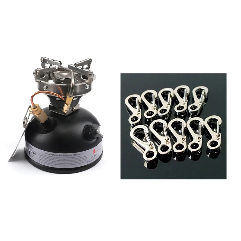 

10Pcs Sf Spring Backpack Clasps Climbing & 1 Set Camping Gasoline Stove Portable Outdoor Stove