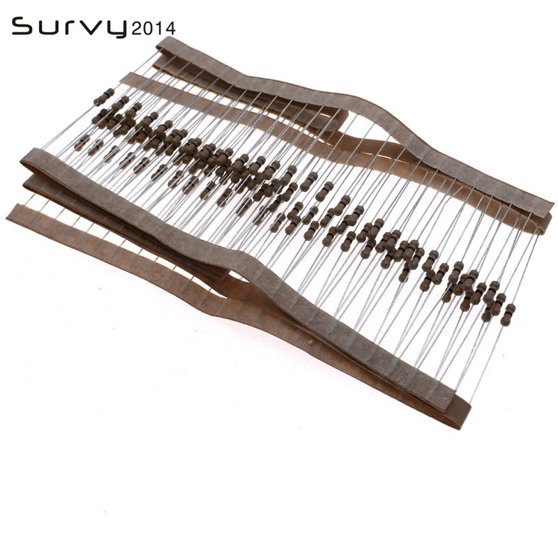 

100 шт. (68 Ом до 820K) 1/4 Вт 0,25 Вт 5% точные карбоновые пленочные резисторы