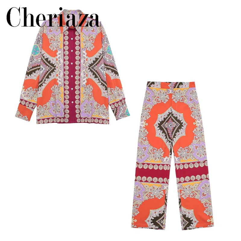 

Модная Летняя женская рубашка с принтом 2022, блузка с длинным рукавом, винтажные свободные блузы на пуговицах, Женский шикарный офисный топ, ...