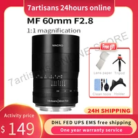 7artisans 7 artisans 60mm f2 8 11 magnification macro lens for canon eos m canon eos r sony e fuji fx micro 43 camera lens