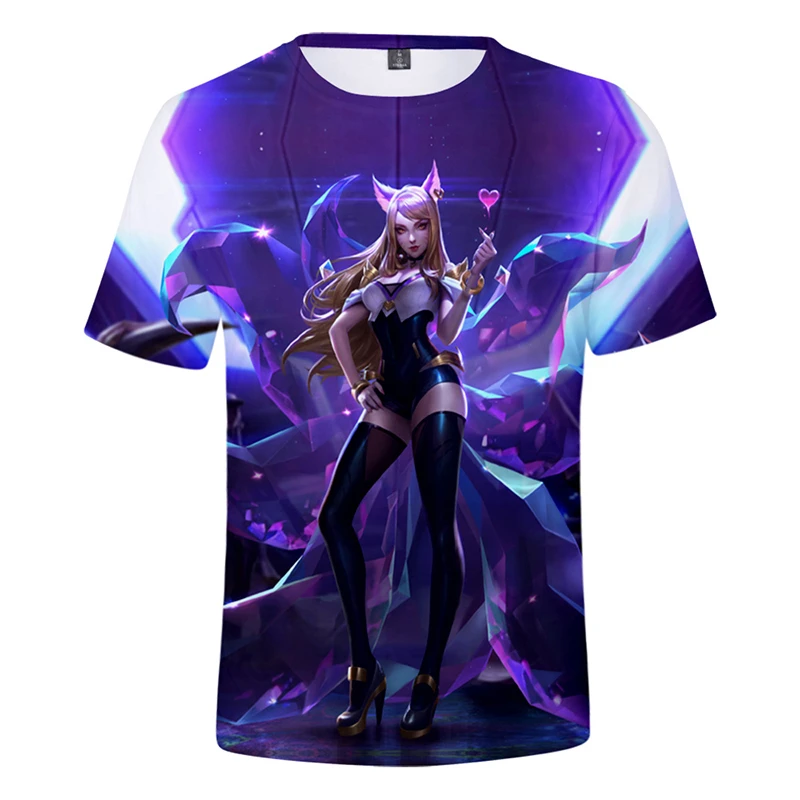 

Waifu KDA Kpop Pop Stars 3D T Shirts Cosplay Fashion Men Women T-shirt Sweatshirt Tops Short Sleeve O-neck Sport 3D T-shirts Tee