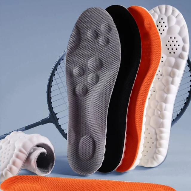 4D Running Insole Super Soft Sports Shoes Insoles for Feet Shock Absorption Baskets Shoe Sole Arch Support Orthopedic Inserts 5