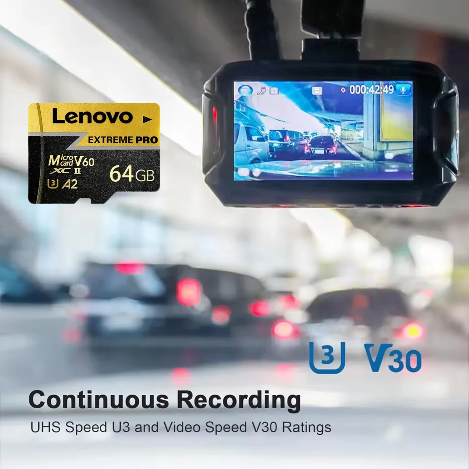 Фото Карта памяти Lenovo Micro TF SD Class10, высокоскоростная флэш-карта 128 ГБ, U3 V60, для камеры, телефона, планшета, дрона №4