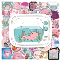 103050pcs axolotl cute animal cartoon sticker for kids toys luggage laptop ipad cup notebook skateboard sticker wholesale