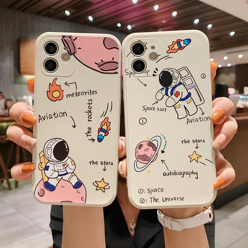 

Suitable for iPhone 12mini case apple 13pro astronaut 11promax cute xsmax case