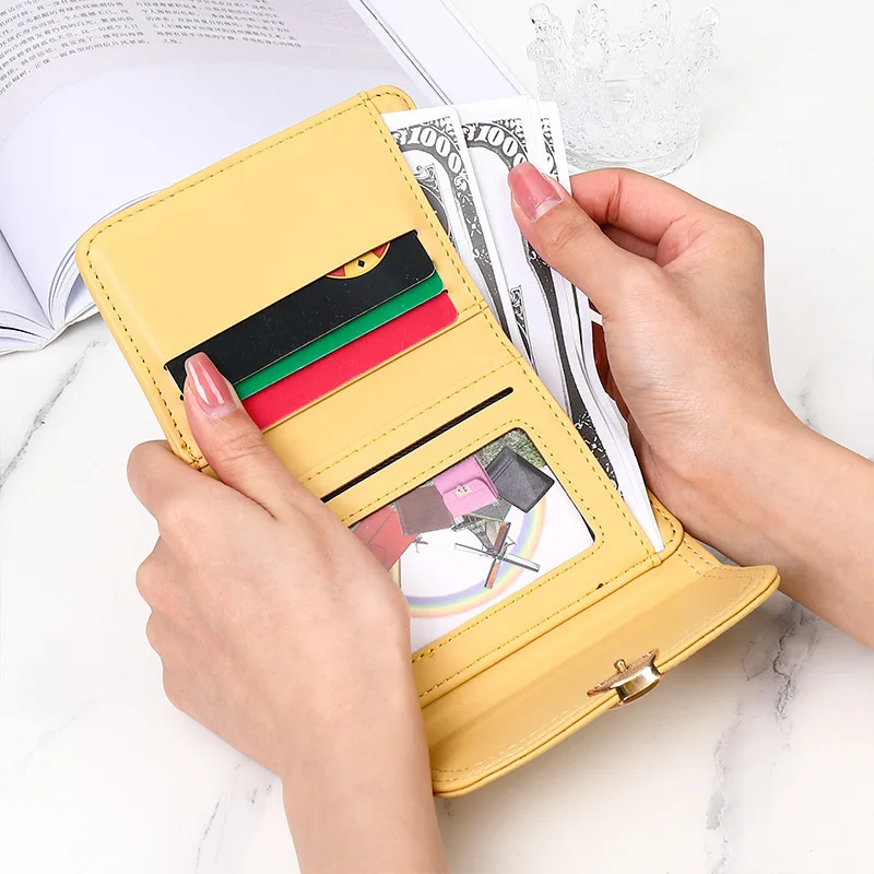 2022 New Fashion Women's Wallet Short Women Coin Purse Wallets For Woman Card Holder Small Ladies Wallet Female Hasp Mini Clutch