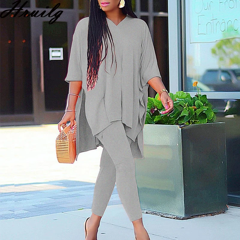 Осенняя одежда для женщин комплект из 2 предметов топ с коротким рукавом и