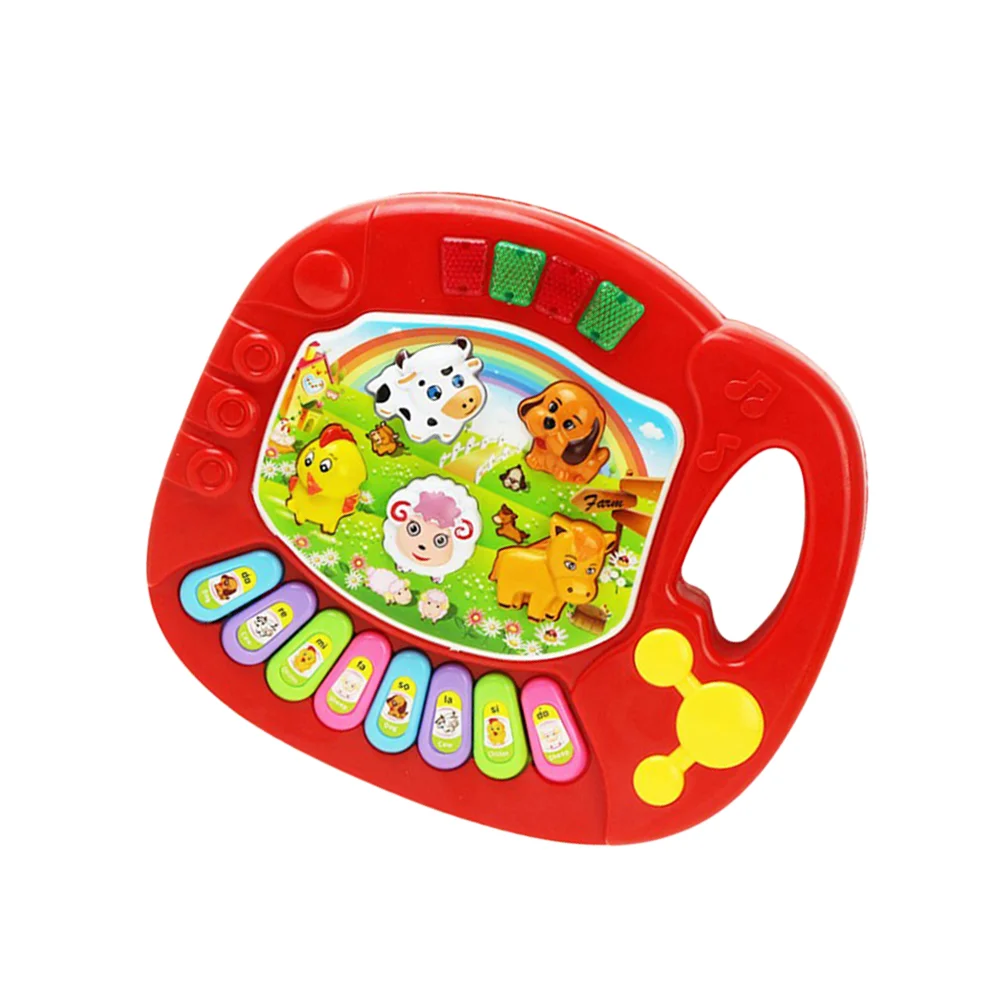 

1pc Baby Piano Farm Animals Pattern Piano Keyboard Preschool Education Instrument for Toddlers Not Included