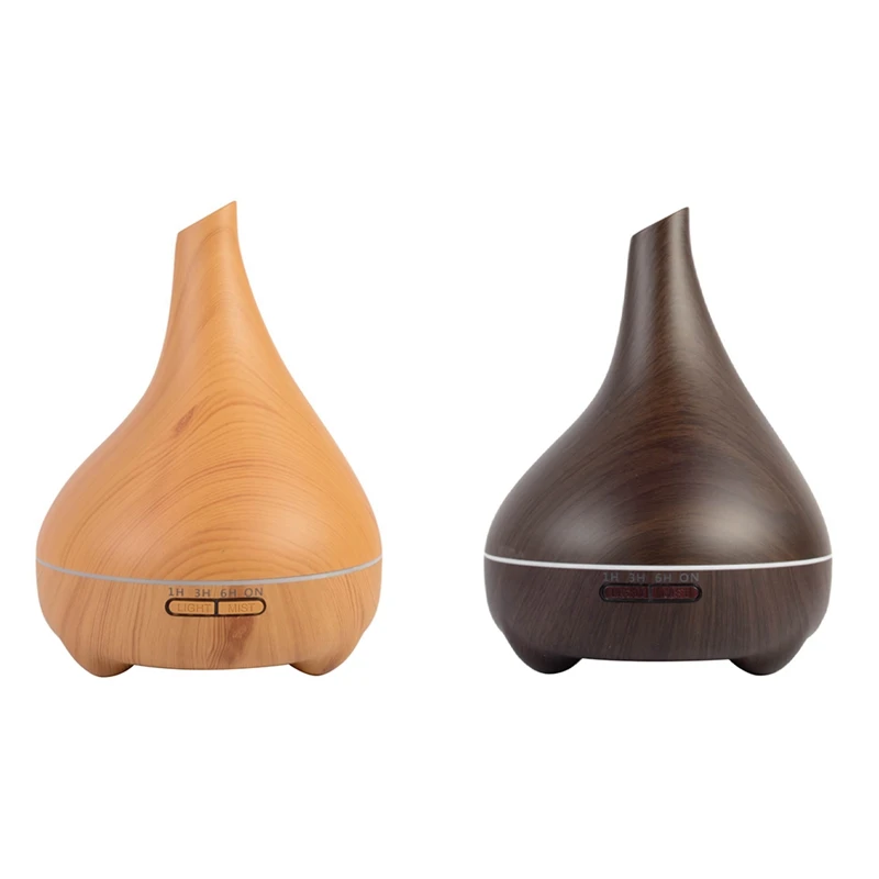 

Hot-Essential Oil Diffuser,550Ml Wood Grain Ultrasonic Humidifier For Essential Oil Aromatherapy Diffuser With EU Plug