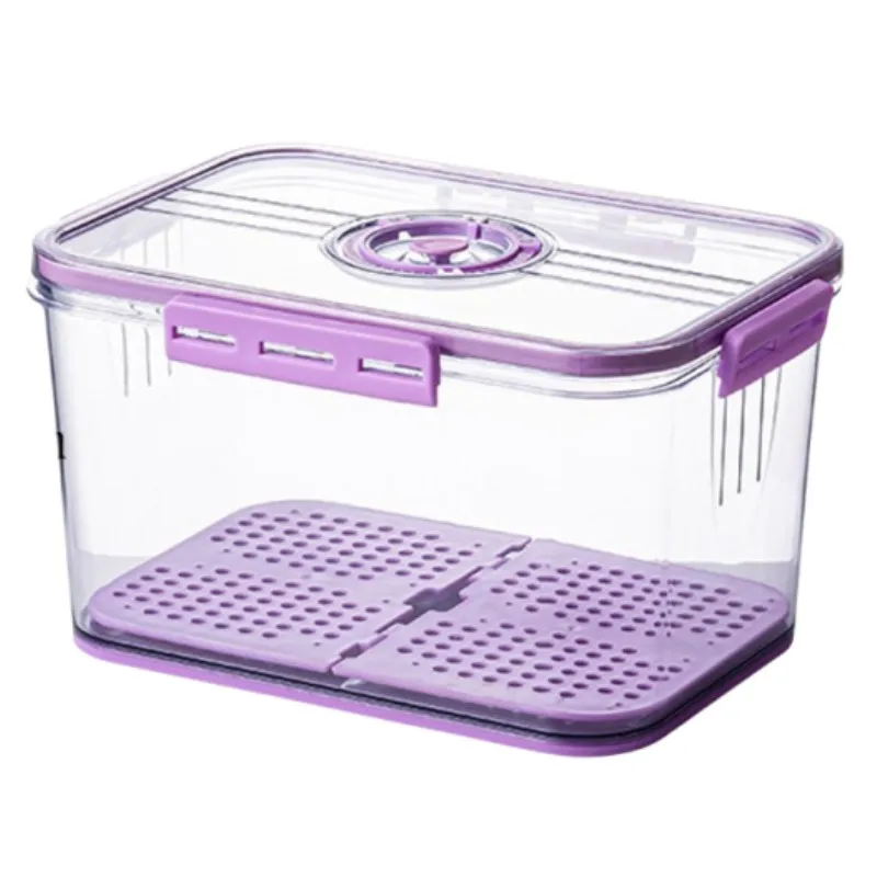 

Refrigerator Food PET Box Fridge Fresh Keeping Container Kitchen Plastic Storage Tank Cupboard Organizer for Vegetable and Fruit