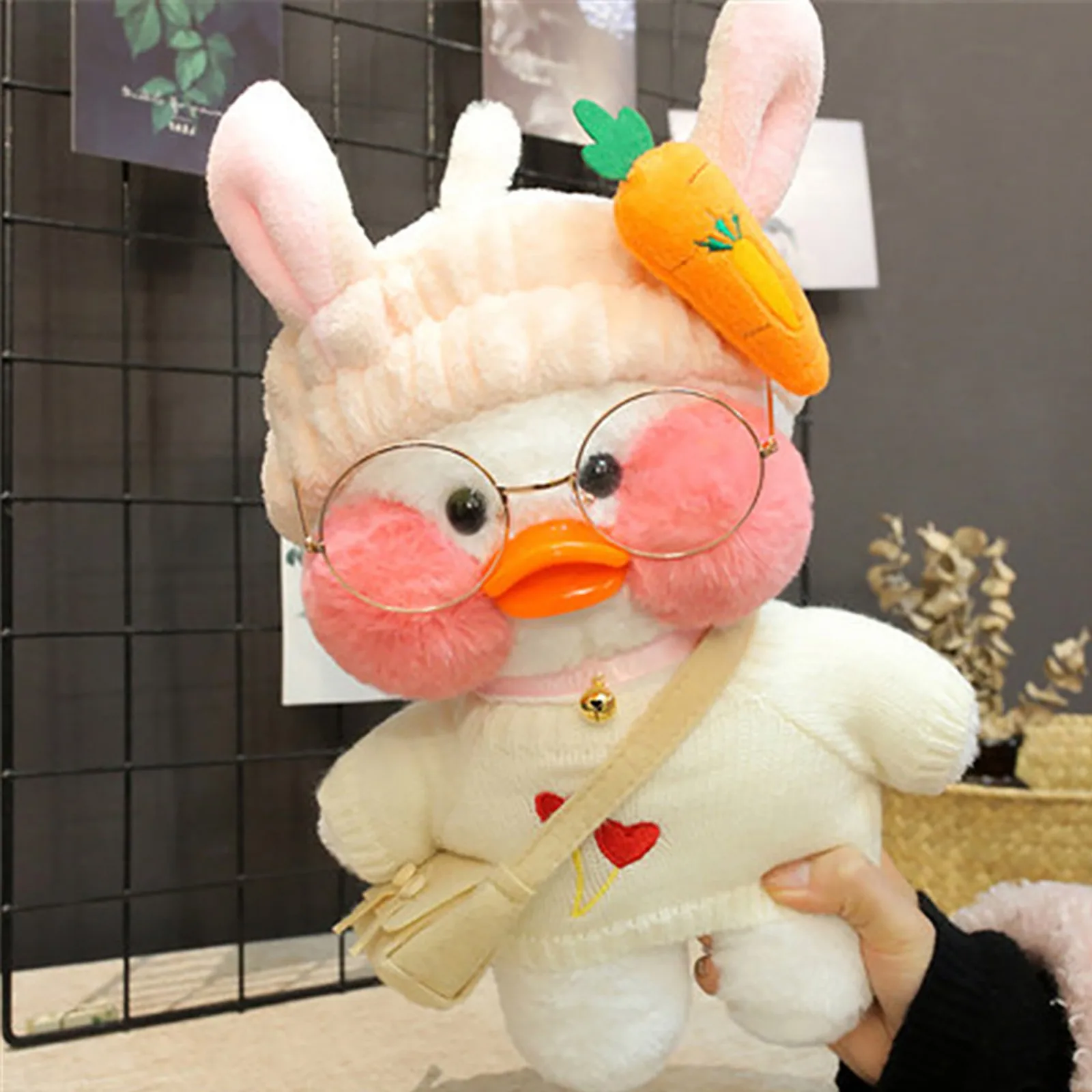 

30cm Cartoon Cute LaLafanfan Cafe Duck Plush Toy Stuffed Soft Kawaii Duck Doll Animal Pillow New Year Gift for Kids Children2022