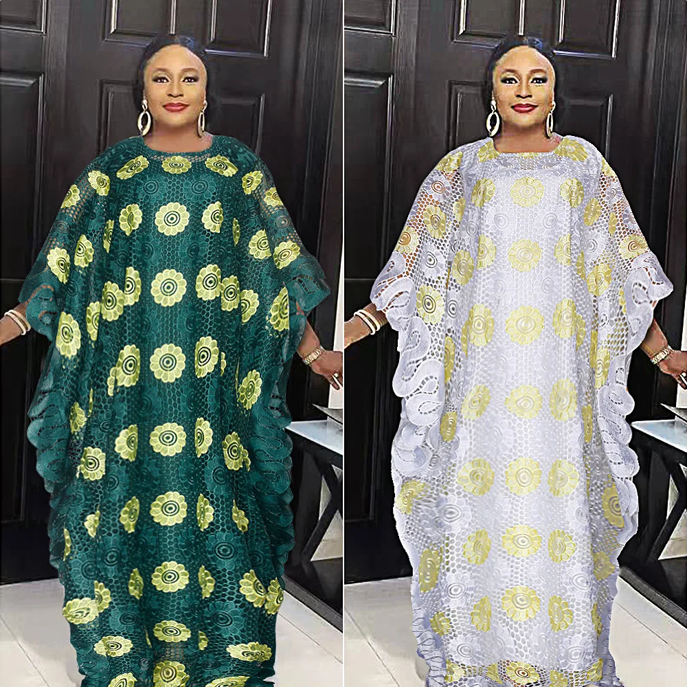

2PCS African Dresses For Women Loose Lace 2023 Eid Ramadan Abaya Muslim Dress Dubai Kaftan Ankara Dashiki Boubou Robe Gown Inner