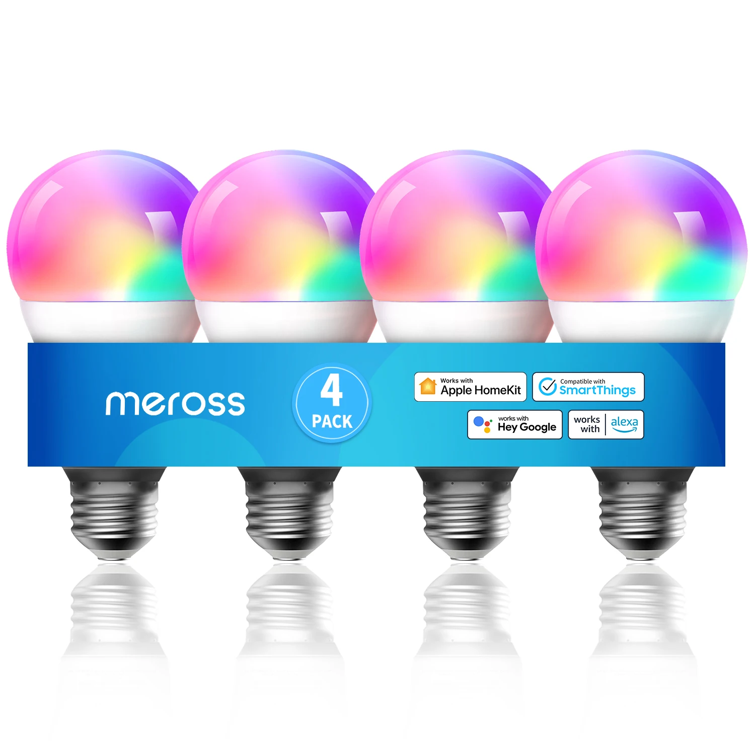 

Smart Light Bulb, Smart WiFi LED Bulbs Compatible with Apple HomeKit Siri, Alexa, Google Assistant and SmartThings, Dimmable E27