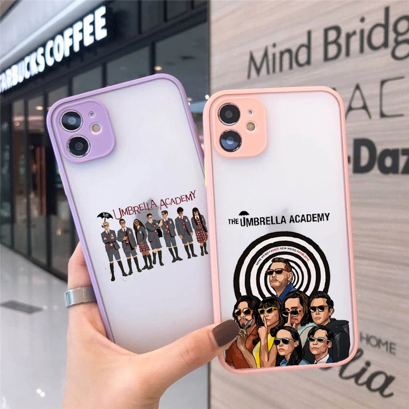 

Cartoon The Umbrella Academy Style Phone Case for IPhone 12 13 Pro Max Matte Cover for IPhone 11 Pro XS XR X 8 7 Plus SE2 Shells