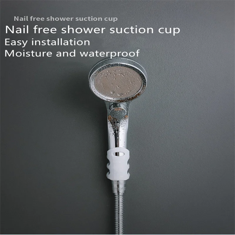 

1PC Shower Head Stand Durable Reusable Removable Silicone Shower Suction Cup Wall Mounted Shower Stand Bathroom Gadgets