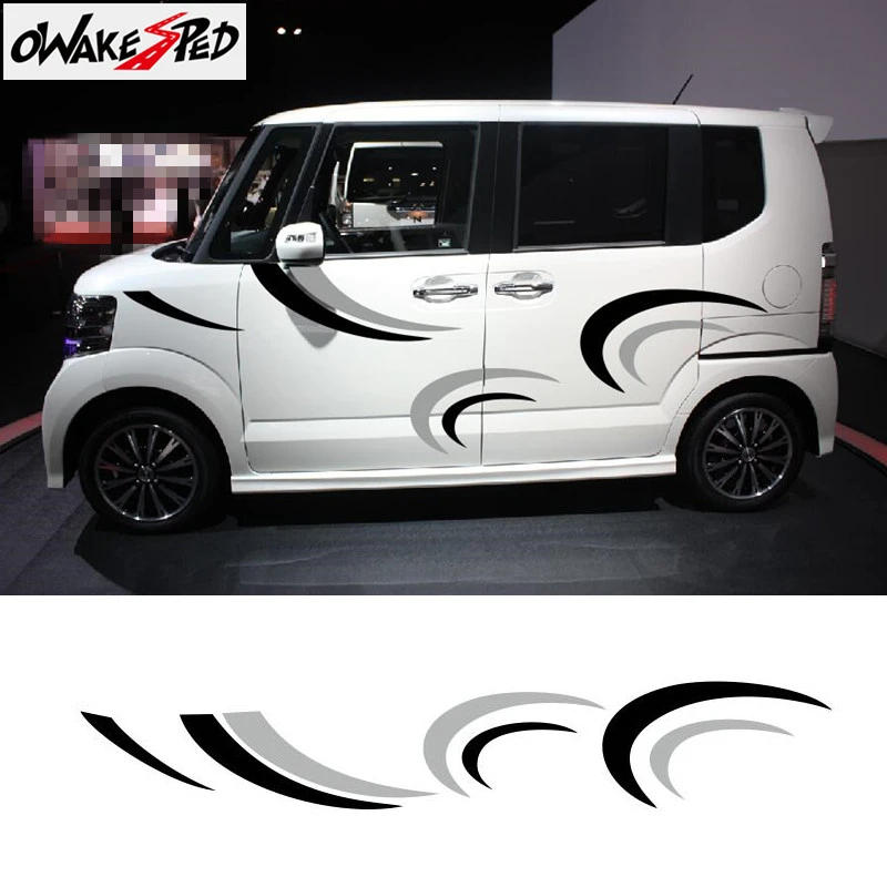 8 шт. гоночные спортивные полосы автомобильные наклейки на весь корпус для Honda N-BOX