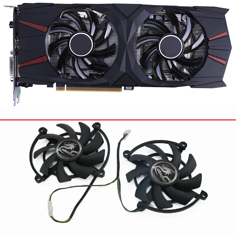 

NEW 2PCS 85MM 4PIN 12V iGame GTX 1060 GPU Fan，For Colorful iGame GTX 1060 1070 S Graphics card Cooling fan