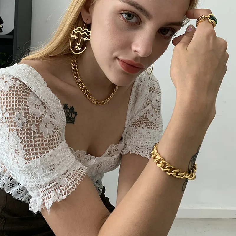 

Браслет EHSHIR из нержавеющей стали 316L, новый кубинский браслет-цепочка в стиле хип-хоп, мужской и женский браслет, ювелирные изделия для вечер...