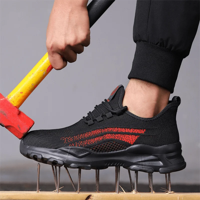 

Men's New Steel Toe Wear-resistant Anti-Smashing Anti-Puncture Work Safety Shoes Christmas Gift safety shoes men work shoes