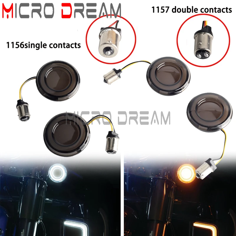 Фонарь с дымовой линзой 1156 дюйма для Harley Touring Street Glide Road King