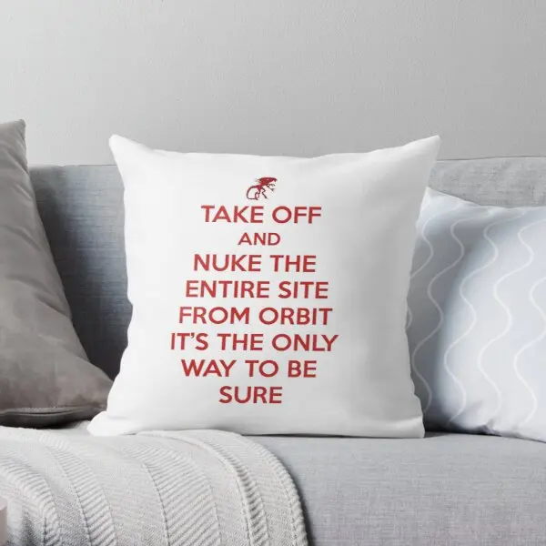 

Take Off And Nuke It Printing Throw Pillow Cover Soft Hotel Decor Office Square Sofa Fashion Throw Bed Pillows not include