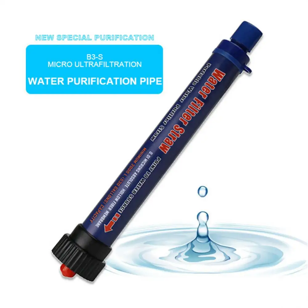 

Safe Emergency Water Purifier Coconut Activated Carbon Four-stage Filtration Technology Camping Water Purification Straws