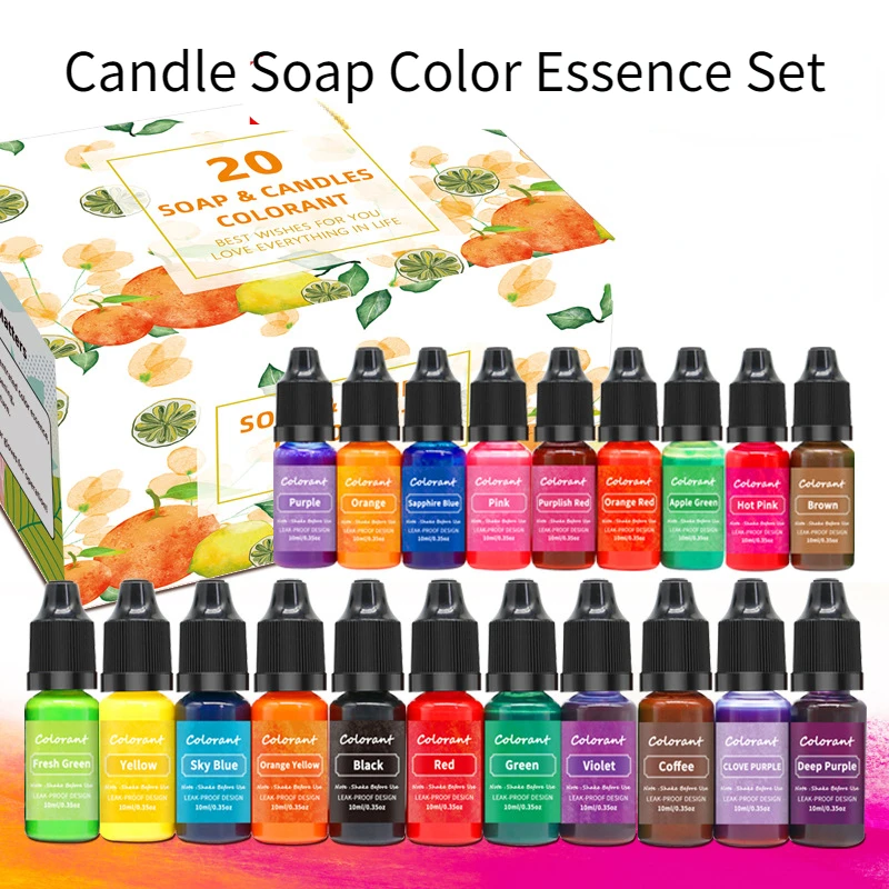 

Набор эссенций для ароматерапии «сделай сам», Высококонцентрированный соевый воск, пчелиный воск, пигмент, 20 цветов