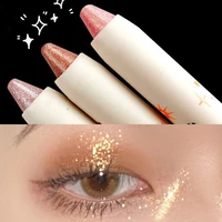 3 colors glitter highlighter liquid eye shadow eyeliner waterproof gold shimmer shine eye silkworm pencil makeup beauty tools