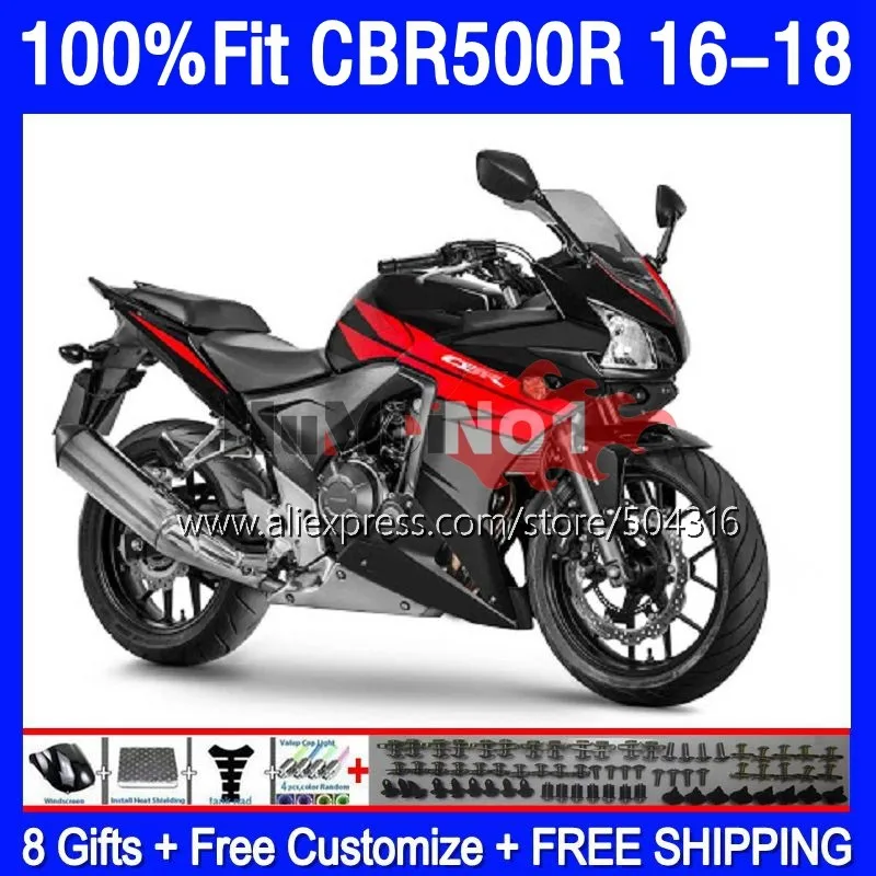 

Корпус инжектора для HONDA CBR500 CBR 500 R 500R RR CBR500R 16 17 18 178MC.84 500CC CBR-500R 2016 2017 2018 Обтекатели Черный Красный