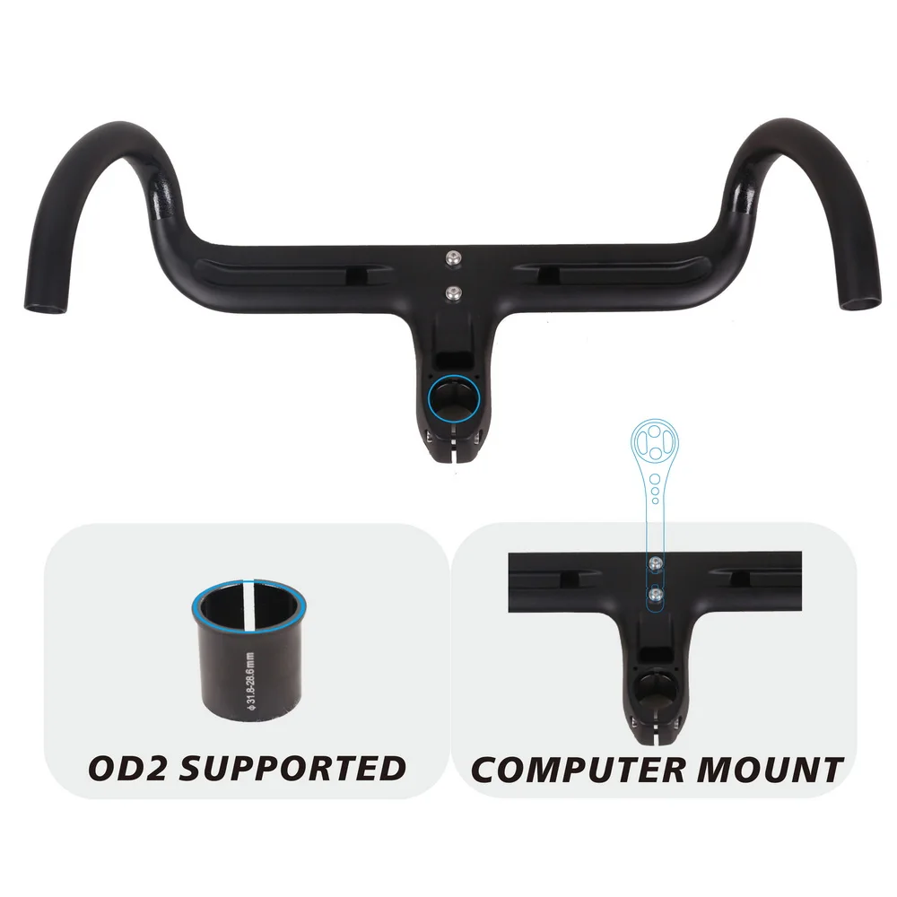 Аэрогравийный велосипед интегрированный руль HB047 диаметр 28 6 мм/31 8 мм углеродное