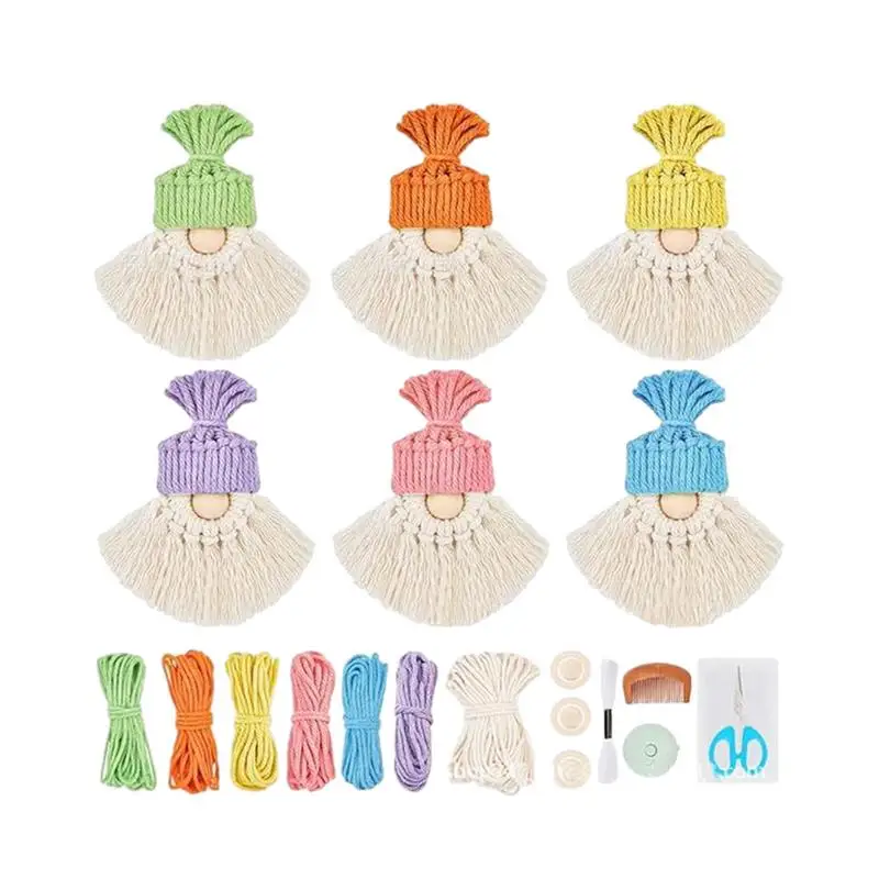 

Macrame Gnomes Macrame Gnomes DIY Kit For Christmas Atmosphere Home Decor Products For Christmas Tree Window Walls Car Mirrors