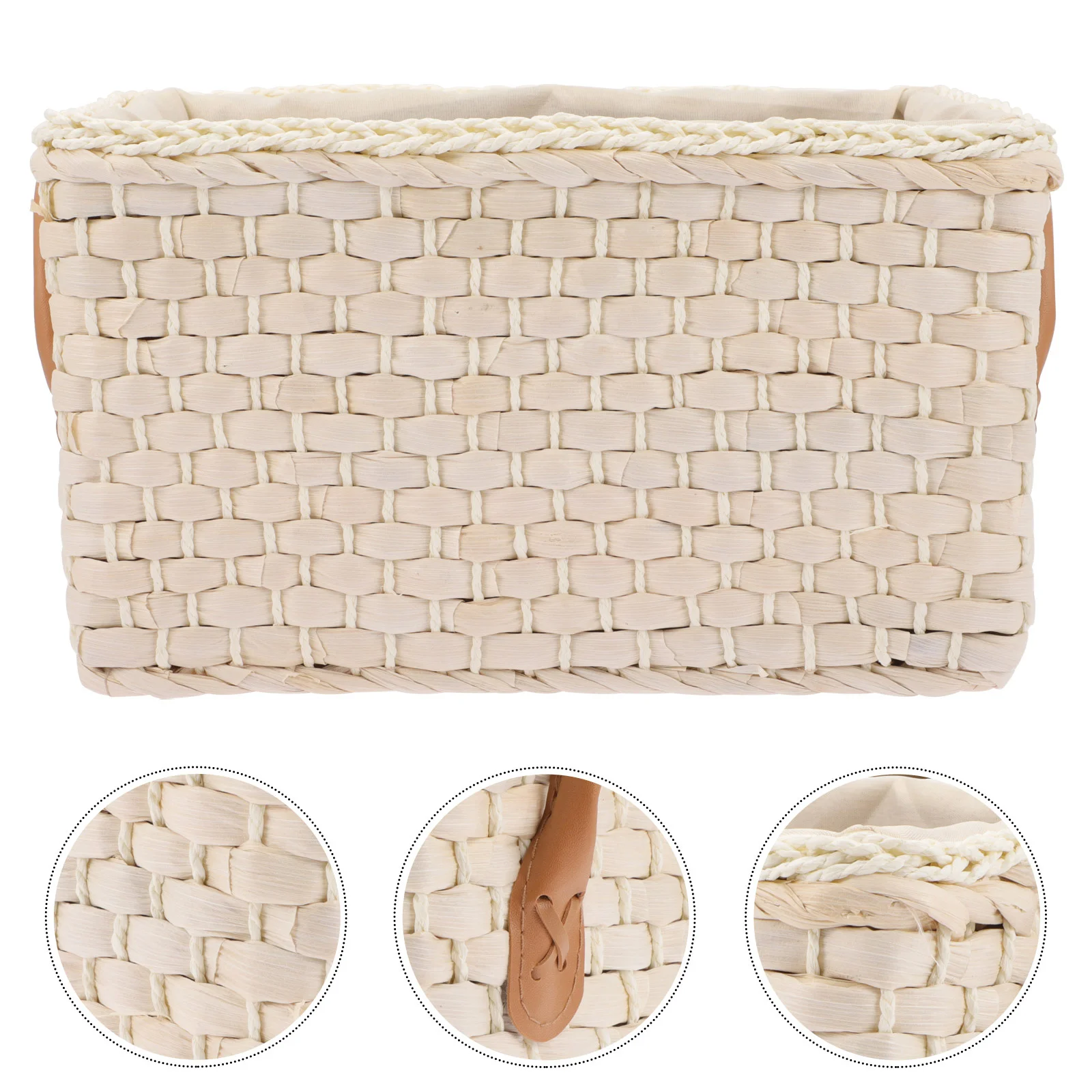 

Basket Storage Baskets Woven Box Wicker Organizer Bread Hyacinth Water Tray Cubetowel Bin Organizing Household Nursery Wooden