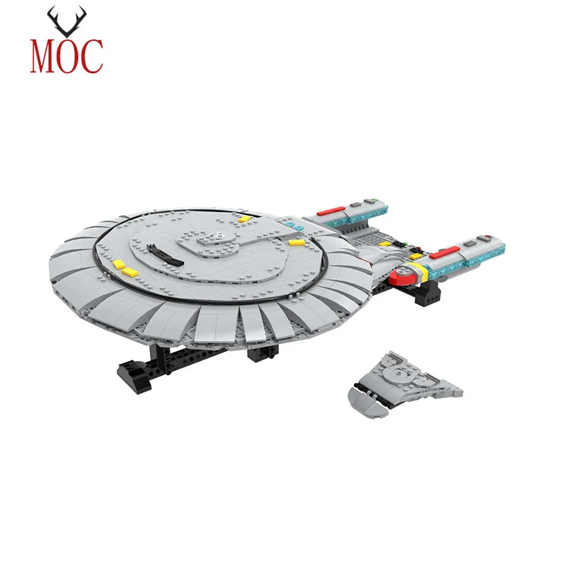 

MOC Star Travel Interstellar Trek USS 2360S Galaxy Class Explorer Space Ship Model Building Blocks Sets Bricks Toys for Kid Gift