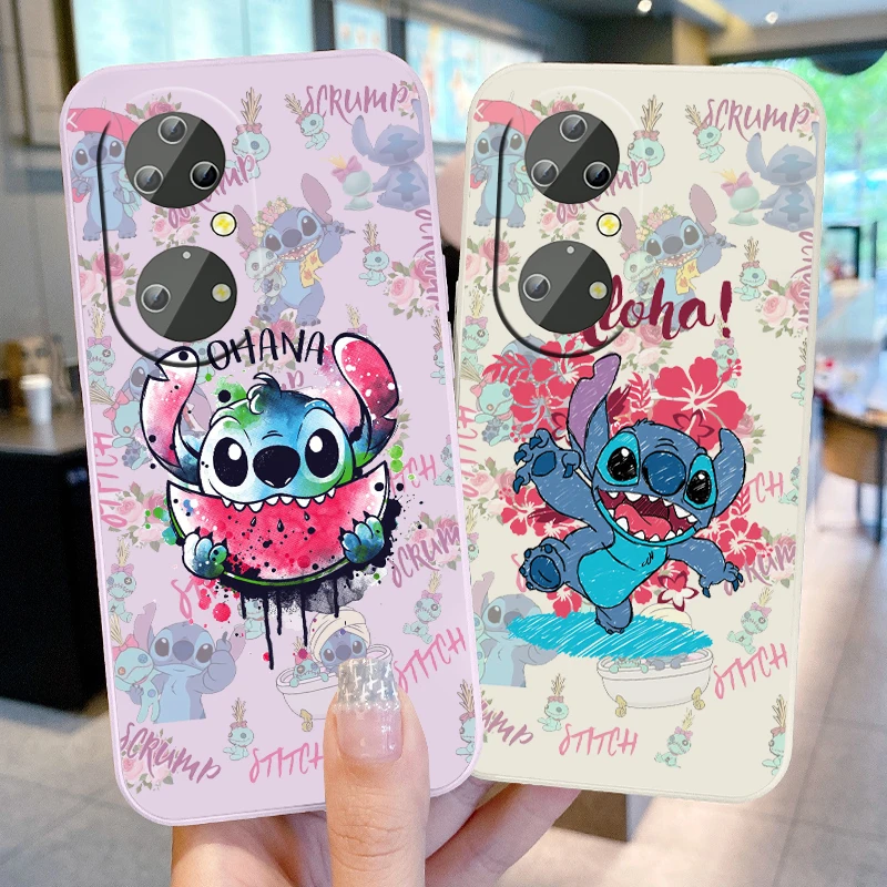 

Super cute pattern Stitch Phone Case For Huawei P50 P40 P30 P20 Pro Lite E Y9S Y9A Y9 Y6 Nova Y70 5T 9 5G Liquid Rope