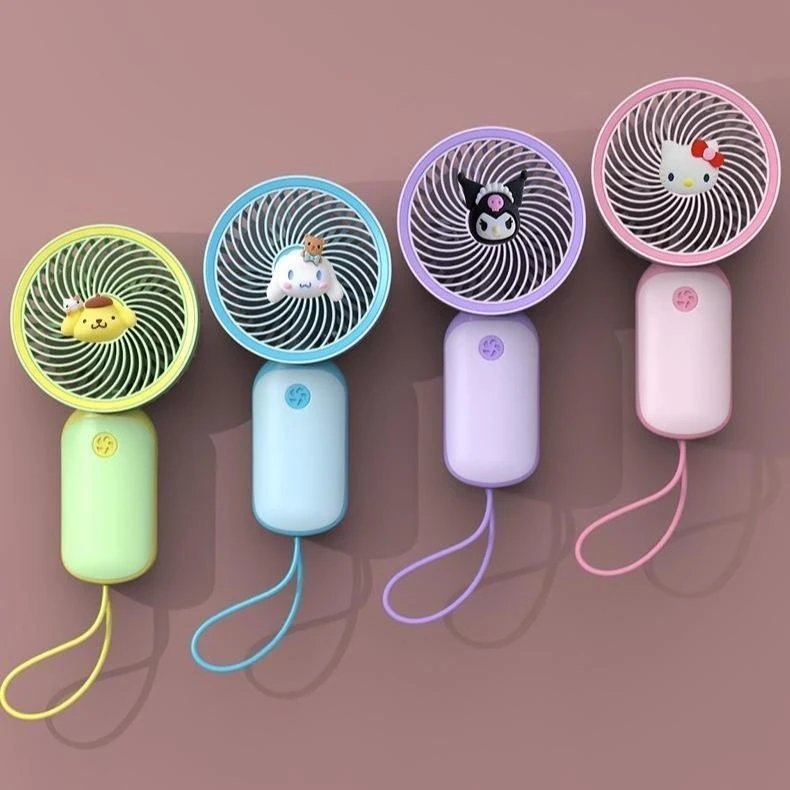 

Аниме Sanrio My Melody Cinnamoroll Kuromi Pompompurin Kawaii Usb Настольный веер Милый Летний портативный веер оригинальный подарок для детей