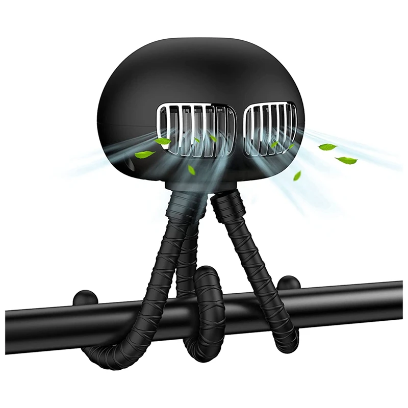 

Stroller Fan, 4000 Mah Portable Fan Clip On Fan, Non-Slip Battery Operated Fan, Handheld Fan, Stroller Fan Clip On