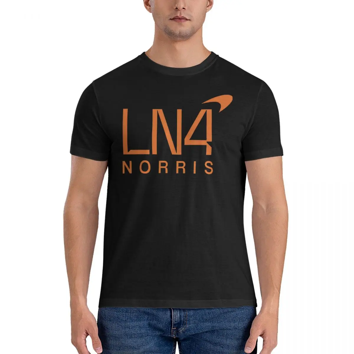 Мужская винтажная хлопковая Футболка с круглым вырезом и коротким рукавом