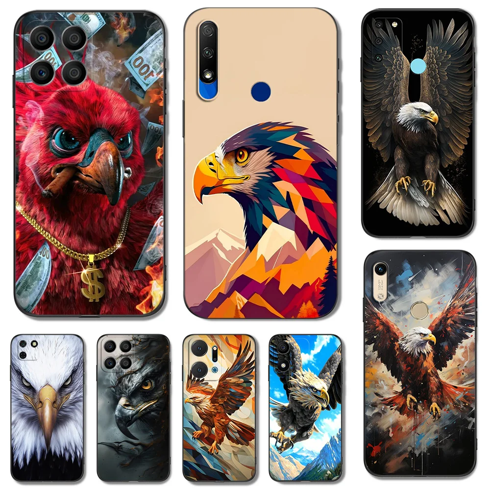 Black tpu Case For Huawei NOVA 11i 11SE Honor 20 Lite 10 10i 20S 30S 30 7A 5.45 7s 7C 5.7 Cover Soaring Eagle