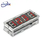 4-битные цифровые часы сделай сам, 1 дюйм, электронный комплект, микроконтроллер, красная трубка, светодиодный дисплей, термометр, будильник, MCU STC15F204EA