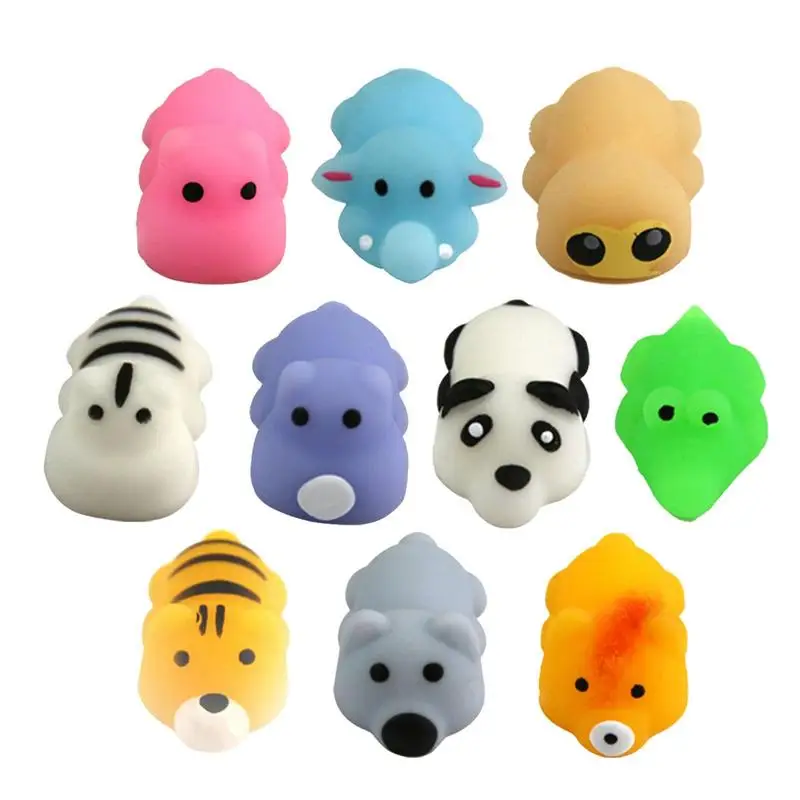 

Мини Mochi животные 10 шт. строительные крошечные эластичные мягкие сжимаемые игрушки для Пасхальной корзины классные призы искусственные сувениры