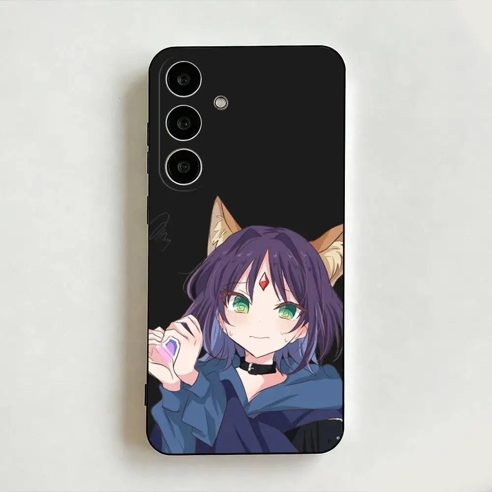 Фото Злой Нейро Нейро сама! Чехол для телефона AI vtuber Black Shell для Samsung Galaxy A73, A72, A71, A70, A53, A52 и других моделей, мягкий. №1