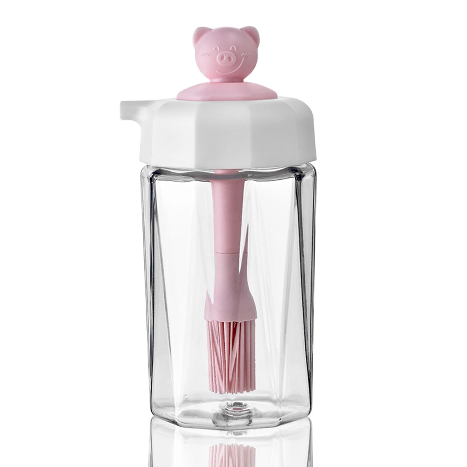 

Oil Dispenser Bottle 2 in 1 Wide Opening Condimnt Container with Silicone Brush