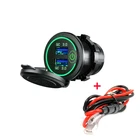 Автомобильное зарядное устройство QC3.0 с двумя USB-портами, кабель 60 см с предохранителем для автомобилей, лодок, мотоциклов, грузовиков, кроссоверов, UTV, 12 В24 В