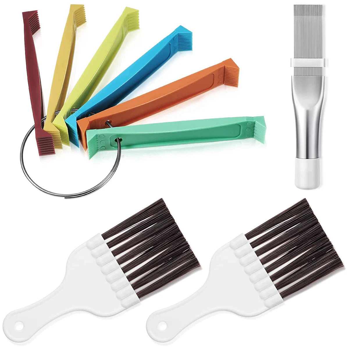 

Новый набор для чистки ребер кондиционера, красочная щетка для глубокой чистки кондиционера, многоразовый конденсаторный выпрямитель ребе...