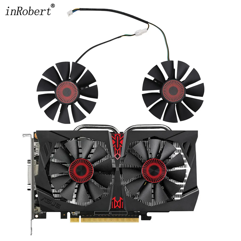 

75mm T128010SH 4pin Video Card Fan Replace For ASUS STRIX GTX 750 Ti 960 1060 1050 R9 370 Graphics Card Cooling Fan