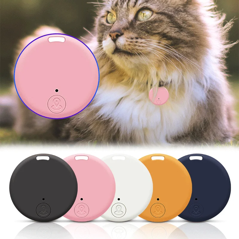 Mini Dog GPS Bluetooth 5.0 Tracker Anti-Lost Device Round Anti-Lost Device Pet Kids Bag Wallet Tracking Smart Finder Locator