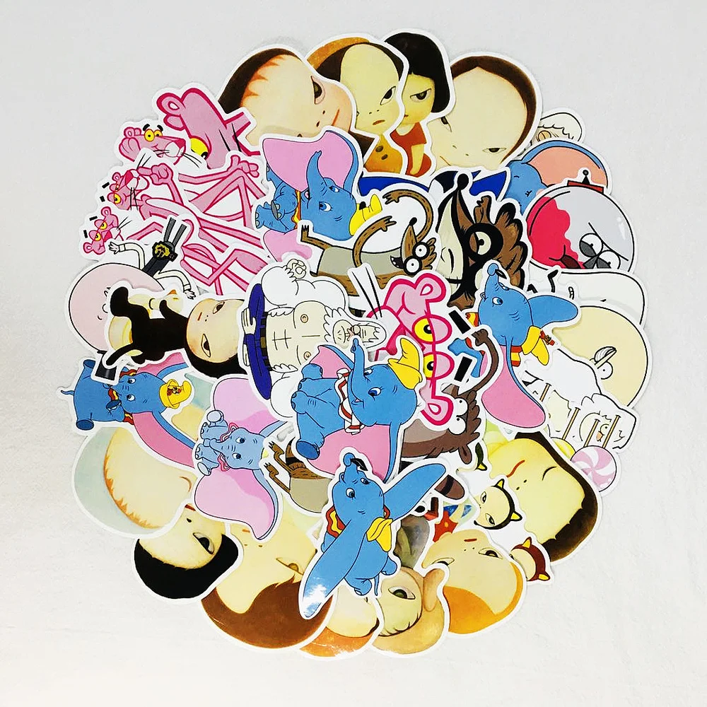 

10/54 шт., декоративные наклейки в виде мультяшных животных